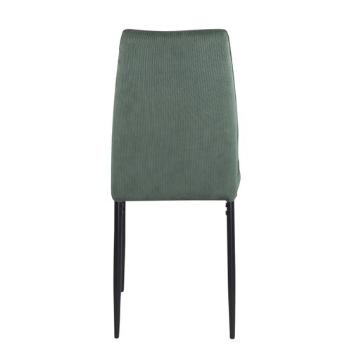 Lot De 4 Chaises De Salle à Manger Milo, Tissu Rayé (vert)