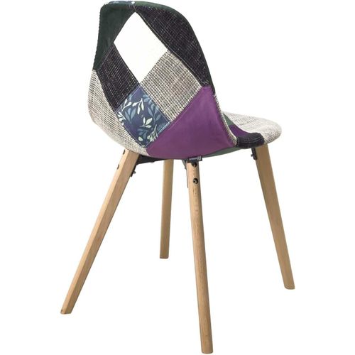 Lot De 2 Chaises Scandinaves, Nora (patchwork Méditerranéen)
