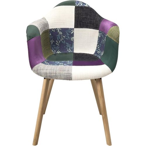 Lot De 2 Chaises Scandinaves Avec Accoudoirs, Nera (patchwork Méditerranéen)