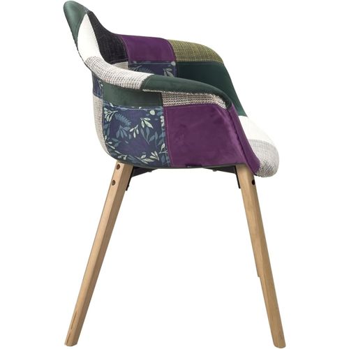 Lot De 2 Chaises Scandinaves Avec Accoudoirs, Nera (patchwork Méditerranéen)