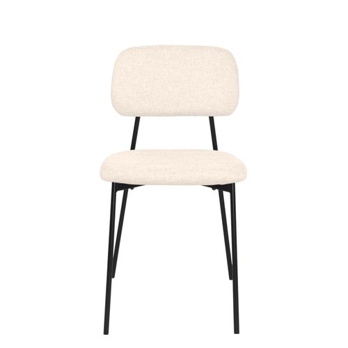 Lot De 4 Salle à Manger Design Tala – Tissu Mélangé Beige