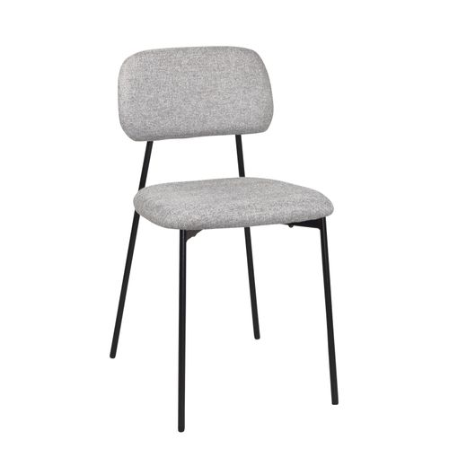 Lot De 4 Salle à Manger Design Tala, Tissu Mélangé (gris)