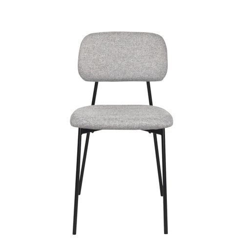 Lot De 4 Salle à Manger Design Tala, Tissu Mélangé (gris)