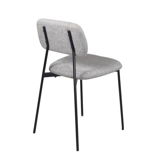 Lot De 4 Salle à Manger Design Tala, Tissu Mélangé (gris)