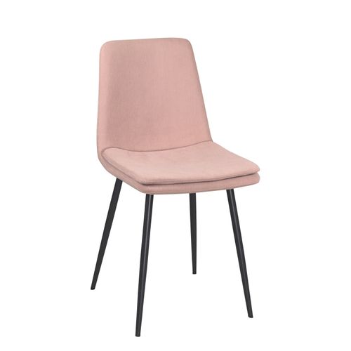 Lot De 4 Chaises Design Yam, Tissu à Rayures (rose)