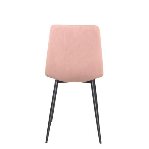 Lot De 4 Chaises Design Yam, Tissu à Rayures (rose)