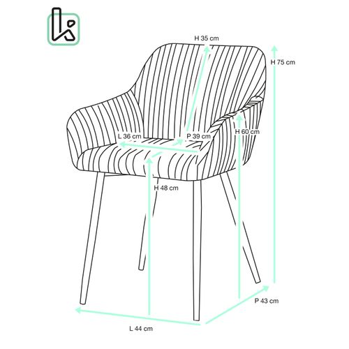 Petit Fauteuil Confortable En Velours Côtelé Miro (beige)