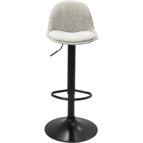 Tabourets De Bar Cuisine Design Sig+ - Lot De 2 Chaises De Bar Réglable (tissu Gris)