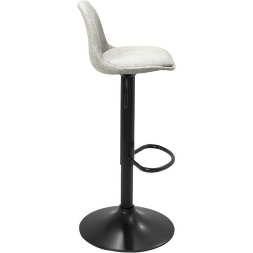 Tabourets De Bar Cuisine Design Sig+ - Lot De 2 Chaises De Bar Réglable (tissu Gris)