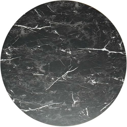 Table De Bar Haute Ø60 Cm – Mange-debout Hauteur Réglable Et Pivotant Seti (marbre Noir)