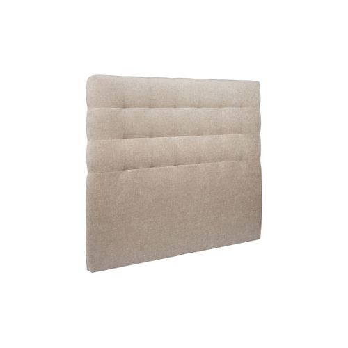Lit Coffre 180x200cm Avec Tête De Lit Capitonnée Tissu Beige Brun - Hauteur Totale : 39cm
