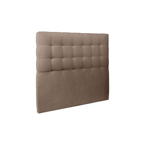 Lit Coffre 180x200cm Avec Tête De Lit Capitonnée Velours Taupe - Hauteur Totale : 39cm