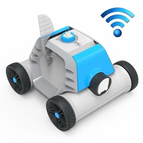 Robot Électrique Pour Nettoyage Piscine Thetys Hj1005 - Fond Plat - A Batterie - 6 X 3 M