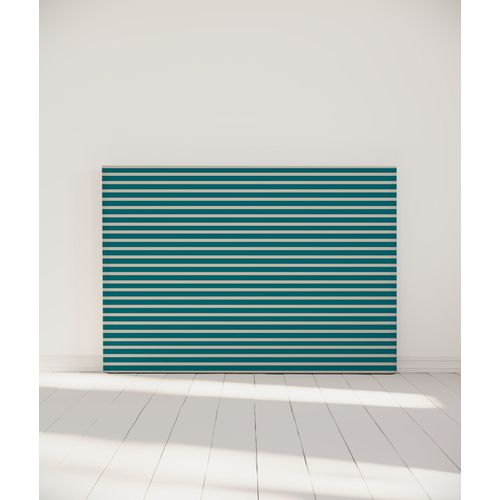 Tête De Lit Déhoussable Marinière 160x110 Cm Coloris Turquoise