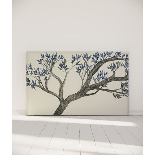 Tête De Lit Déhoussable Arbre Bleu 180x110 Cm