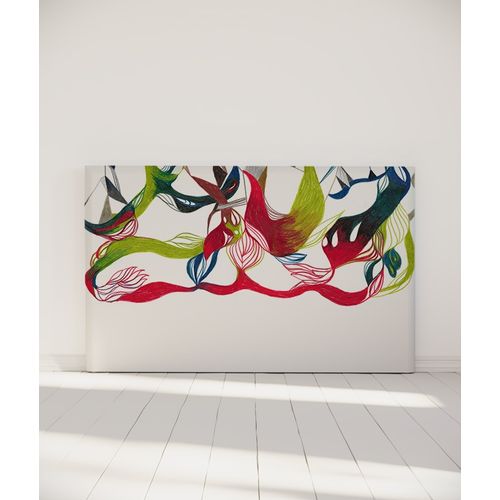 Tête De Lit Déhoussable Ornement Floral 180x110 Cm