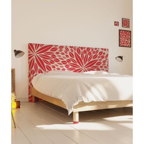 Tête De Lit Déhoussable Aloe 140x110 Cm Coloris Rouge