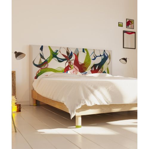 Tête De Lit Déhoussable Ornement Floral 140x110 Cm