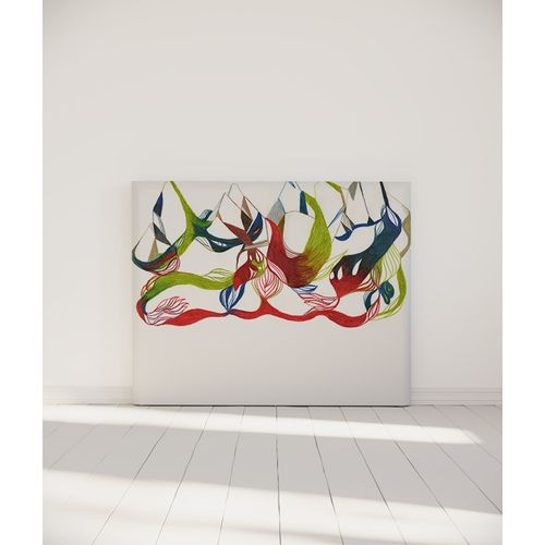 Tête De Lit Déhoussable Ornement Floral 140x110 Cm