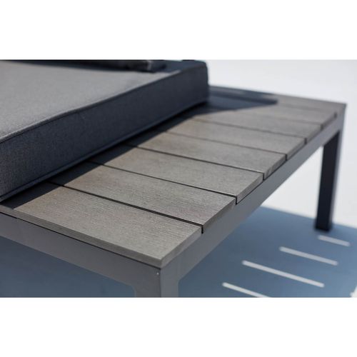 Fira - Salon De Jardin 5 Places Gris Foncé