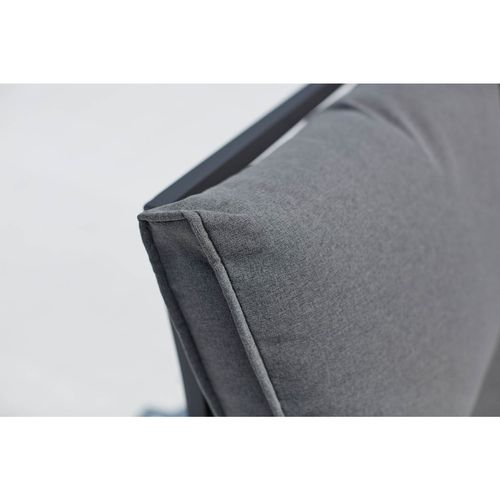 Fira - Salon De Jardin 5 Places Gris Foncé