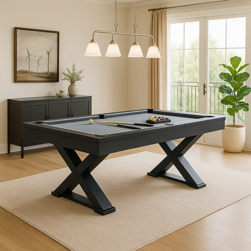 Texas - Table Multi-jeux 3 En 1 Convertible Ping-pong, Billard Et Repas