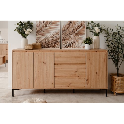 Navi - Buffet En Bois Avec Placards Et Tiroirs 170cm