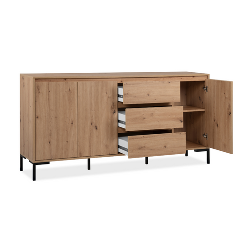 Navi - Buffet En Bois Avec Placards Et Tiroirs 170cm
