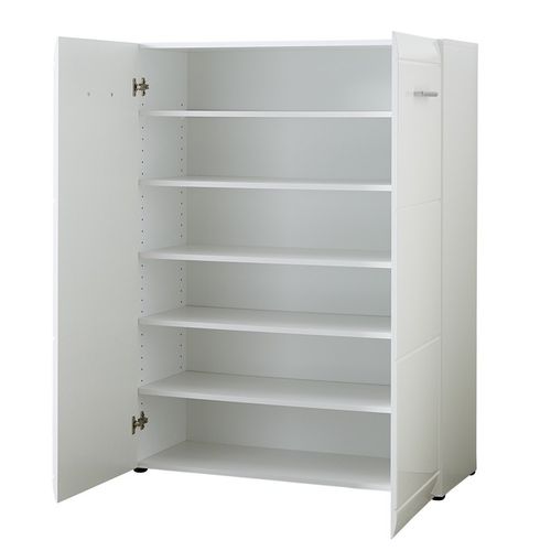 Meuble à Chaussures Blanc Brillant 24 Paires Alama