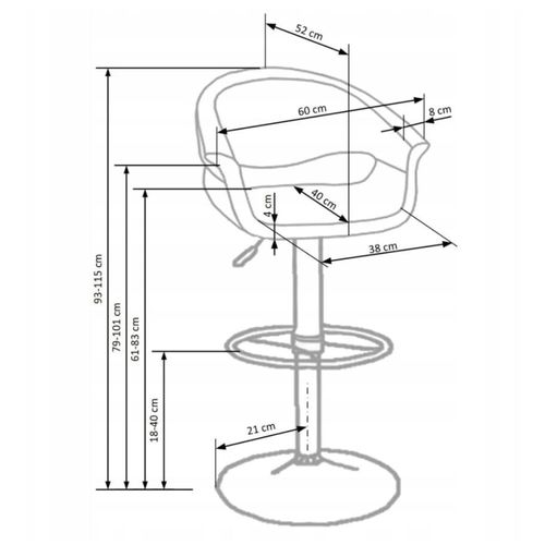 Tabouret De Bar Design Noir Et Blanc Doug