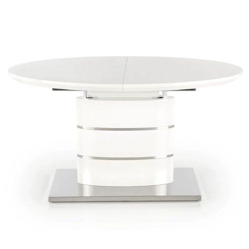 Table Salle à Manger Ovale Blanche Laquée Avec Rallonge Ipson