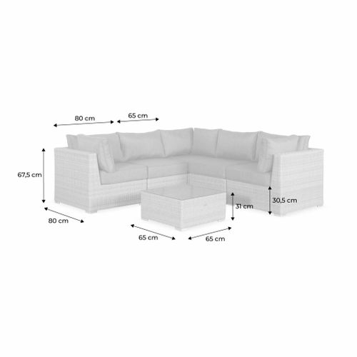 Salon De Jardin Premium En Résine Tressée Arrondie – Vittoria – Résine Naturelle Style Osier.