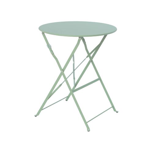 Table De Jardin Bistrot Ronde Ø60cm Pliable En Acier Thermolaqué