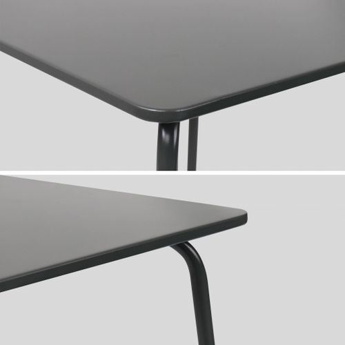 Salon De Jardin Enfant. Table Et Chaises Métal + 4 Assises Anna - Multicolore. 48x48cm