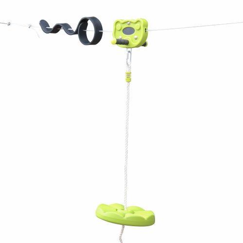 Alize - Tyrolienne Pour Enfants De 30m Avec Balançoire Disque. Poignées Antidérapantes. Système