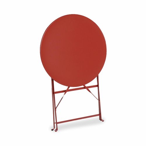 Table De Jardin Bistrot Ronde Ø60cm Pliable En Acier Thermolaqué