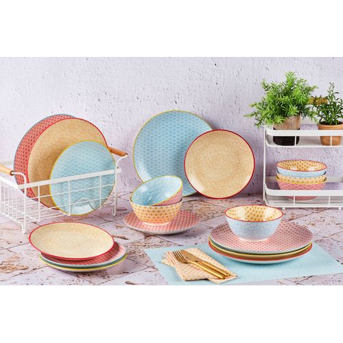 Lot De 18 Set Les Essentiels En Porcelaine Bleu D