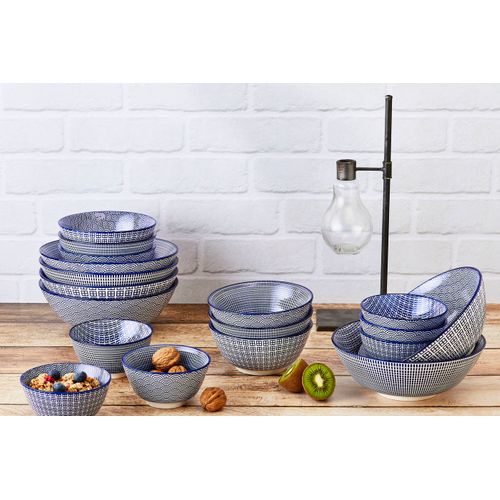 Lot De 42 Set Complet En Porcelaine Bleu D