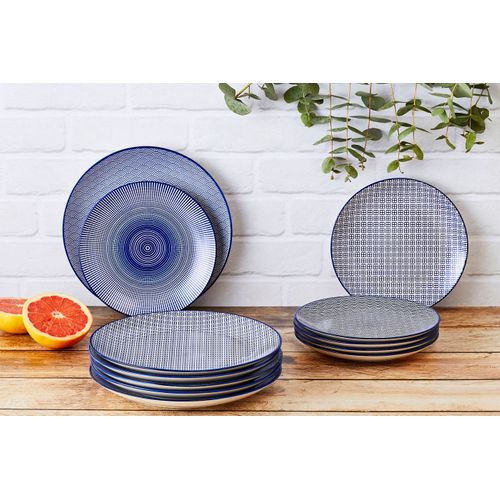 Lot De 42 Set Complet En Porcelaine Bleu D