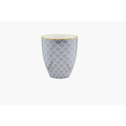 Lot De 6 Mugs En Porcelaine Gris 30cl