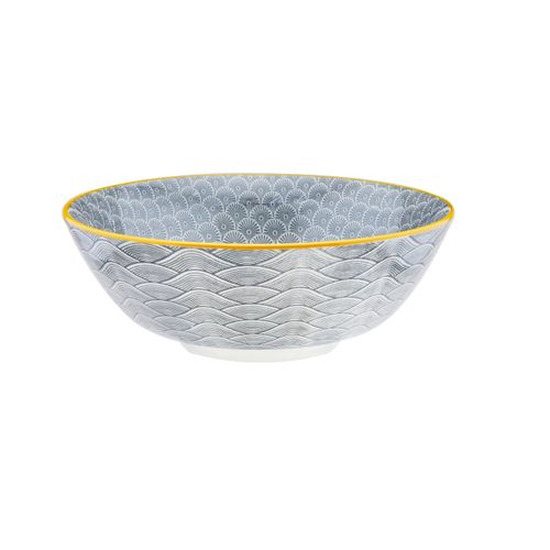 Lot De 6 Grands Bols En Porcelaine Gris D21