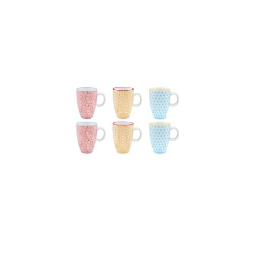 Lot De 6 Tasses En Porcelaine Bleu D5