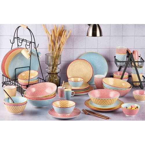 Lot De 6 Tasses En Porcelaine Bleu D5