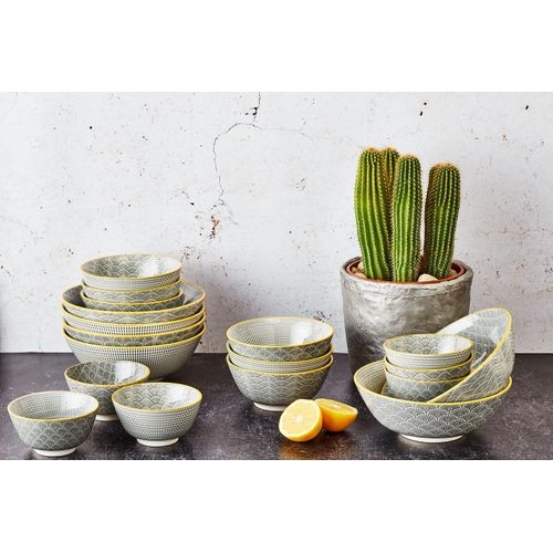 Lot De 42 Set Complet En Porcelaine Gris D