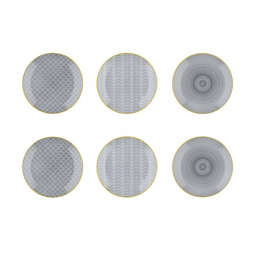 Lot De 18 Set Les Essentiels En Porcelaine Gris D
