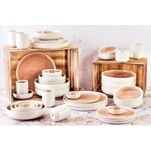 Lot De 42 Set Complet En Grès Rose D