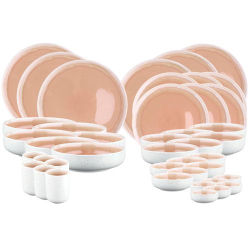 Lot De 42 Set Complet En Grès Rose D
