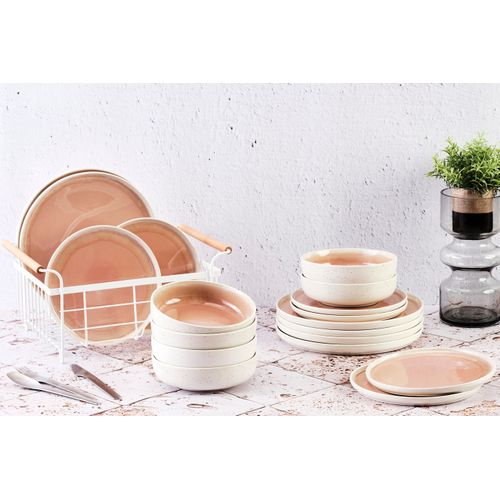 Lot De 18 Set Les Essentiels En Grès Rose D