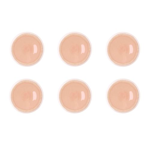 Lot De 6 Assiettes à Dessert En Grès Rose D21.5