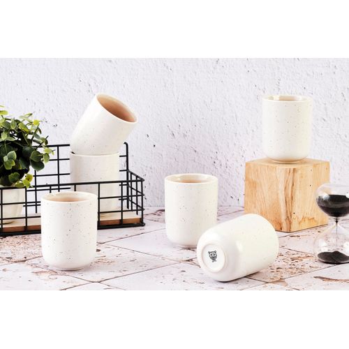 Lot De 6 Mugs En Grès Rose 30cl